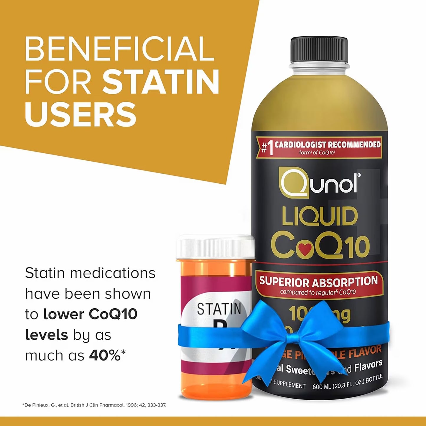 Qunol Liquid CoQ10, Orange Pineapple, 20.3 fl oz (600 ml)