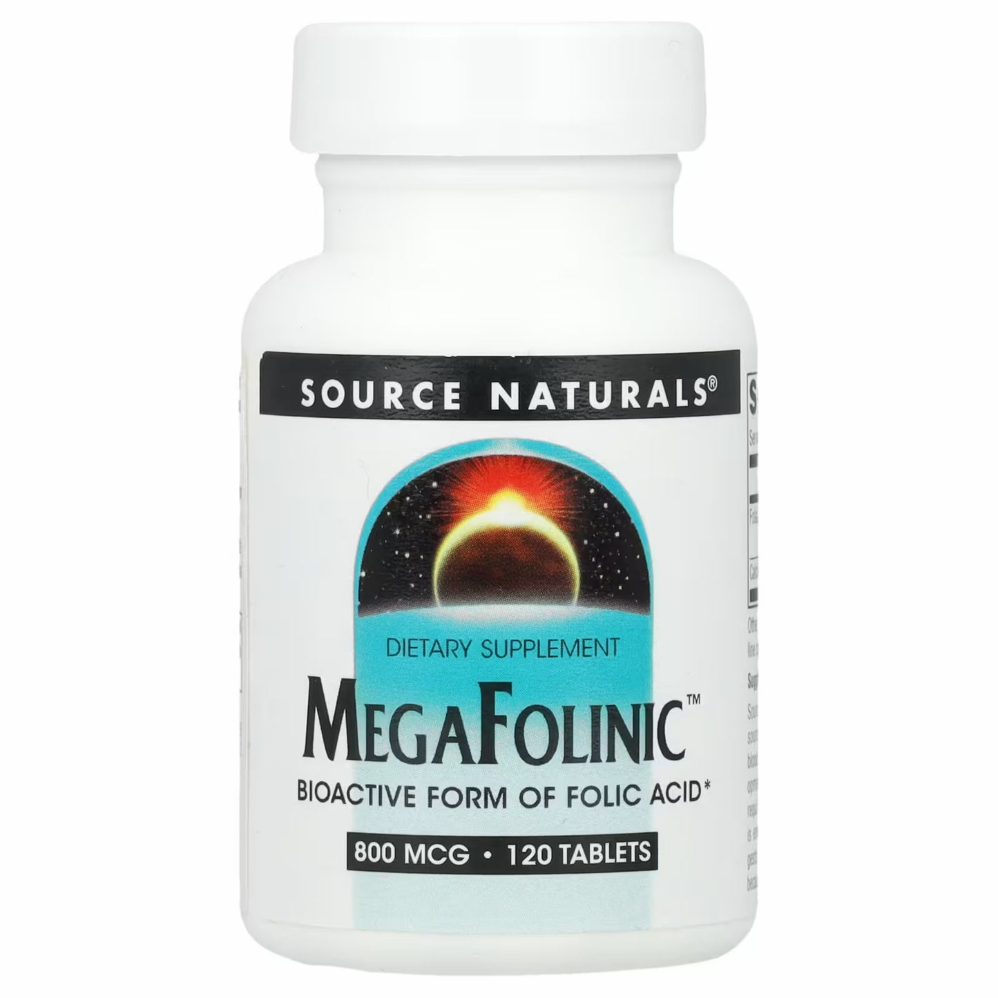 Source Naturals MegaFolinic™, 800 mcg, 120 Tablets