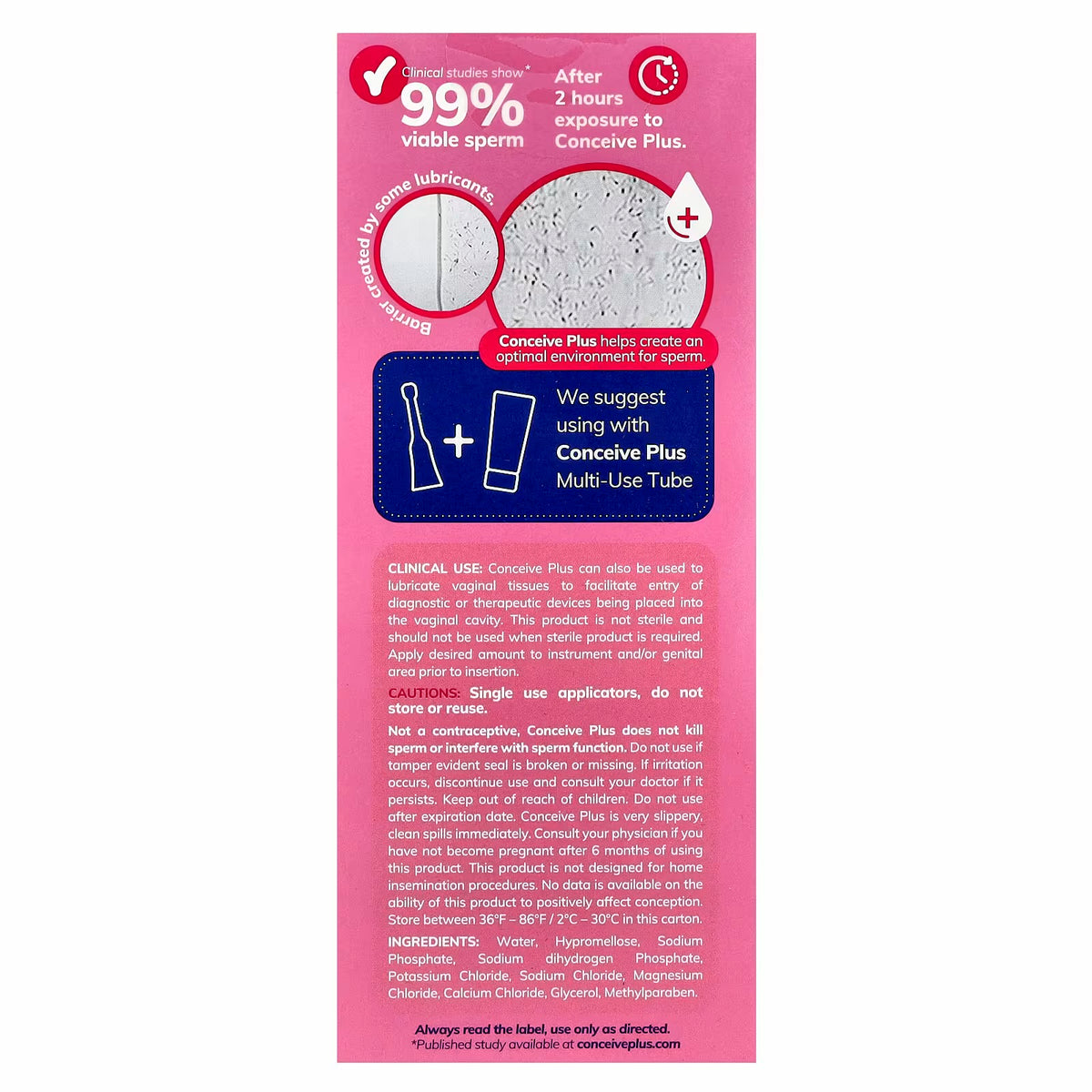 Conceive plus Lubrifiant de fertilité Tube 75ml