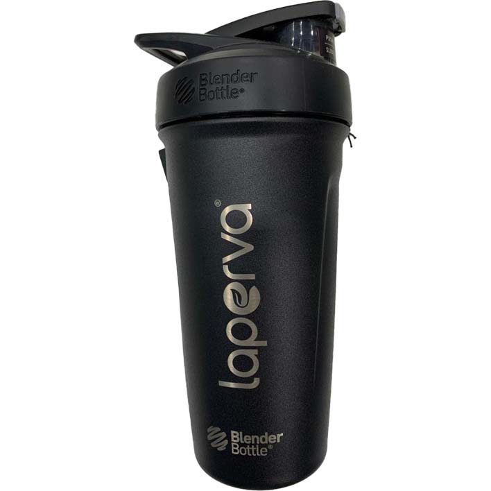 Black BlenderBottle with LaPerva branding on a white background