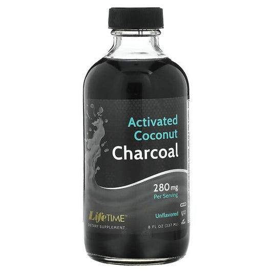 LifeTime Vitamins, Activated Coconut Charcoal, Unflavored, 280 mg, 237ml 16 Servings