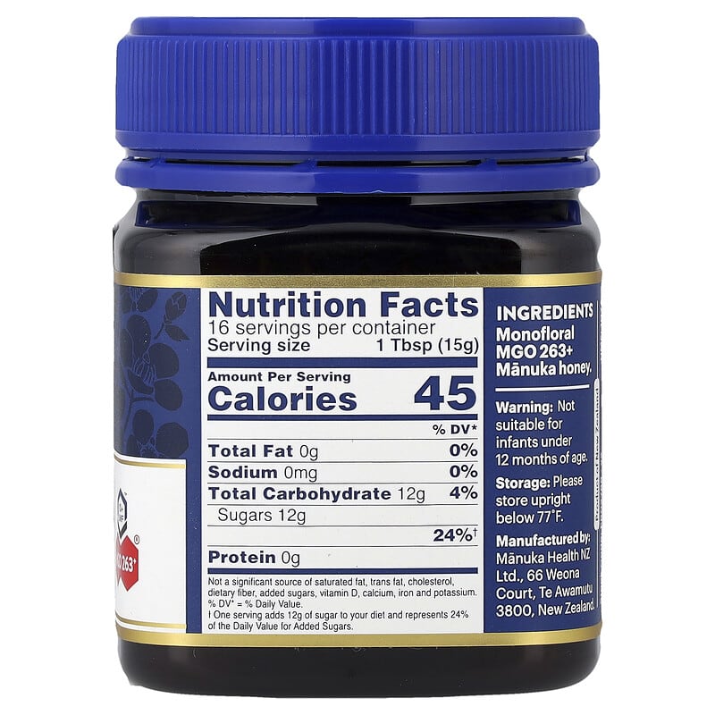 Manuka Health MGO263 + UMF10 Miel de Manuka 250g