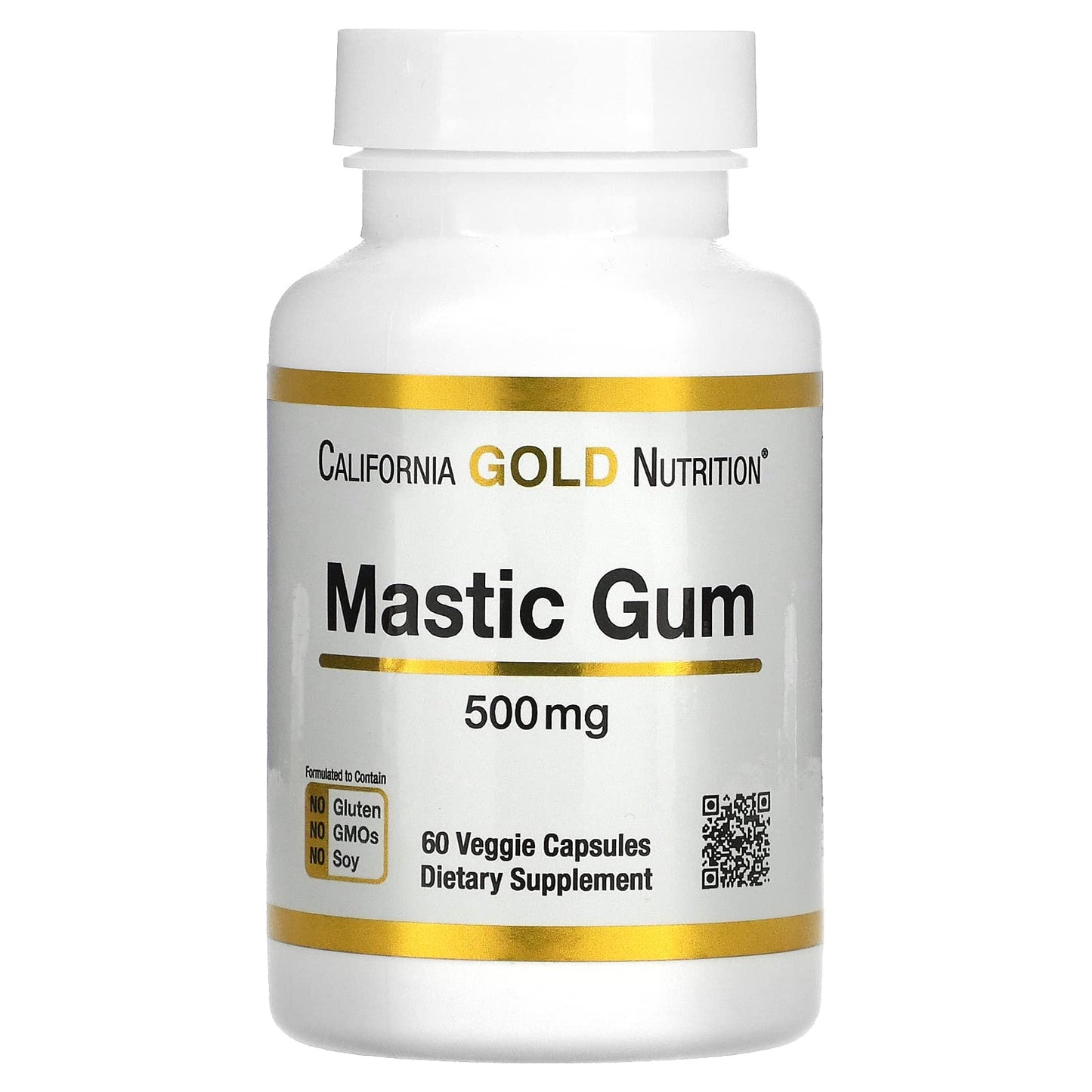 CALIFORNIA GOLD NUTRITION MASTIC GUM 500MG WITH 60 VEGGE CAPSULES