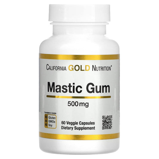 CALIFORNIA GOLD NUTRITION MASTIC GUM 500MG WITH 60 VEGGE CAPSULES