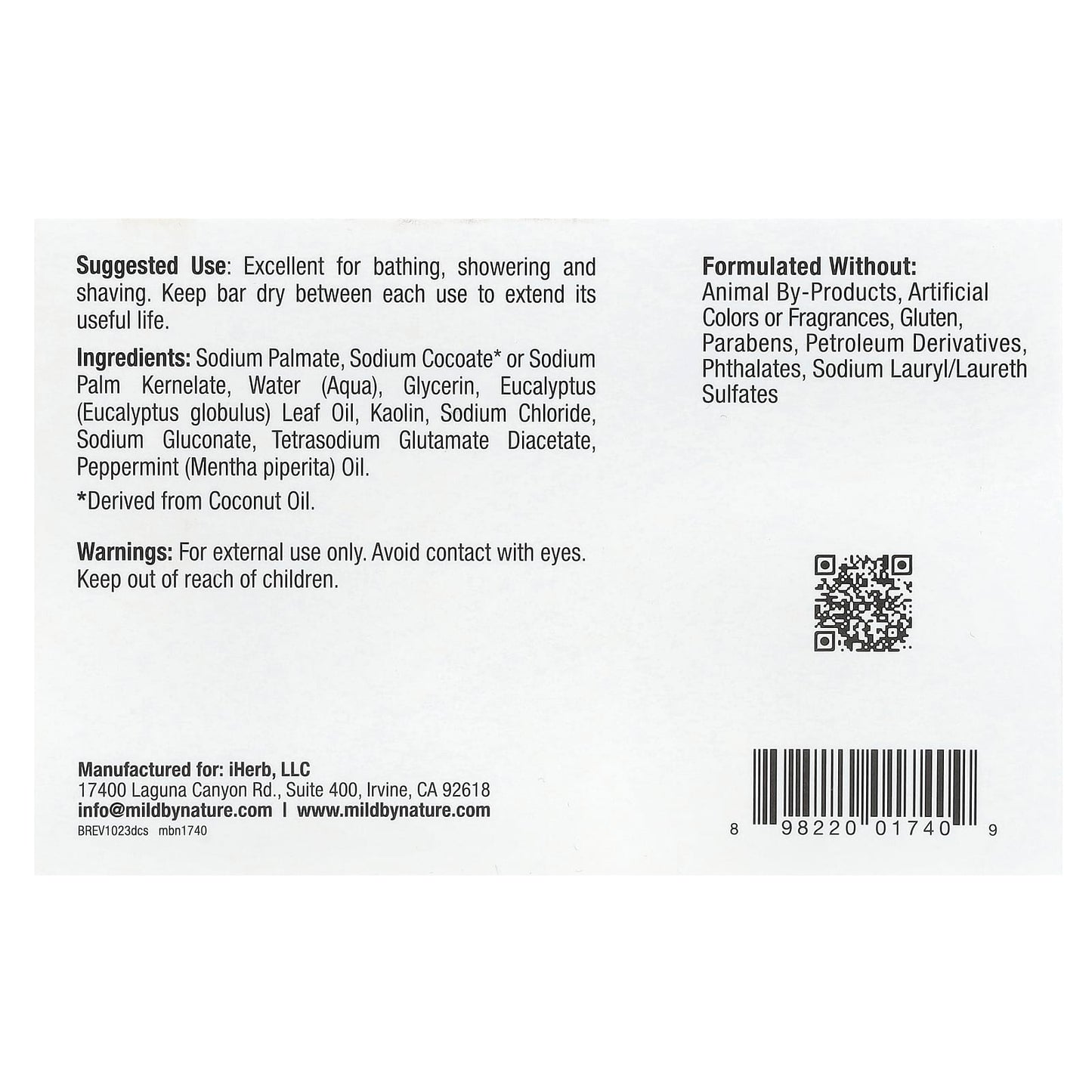 Mild By Nature, Detoxifying Clay Bar Soap, 5 oz (141 g)