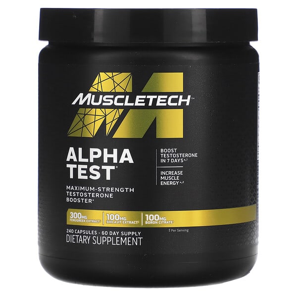 MuscleTech, AlphaTest, 240 gélules