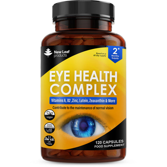 new leaf eye health complex bottle on a white background