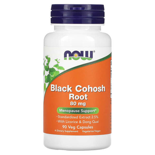black cohosh root supplement bottle on a white background