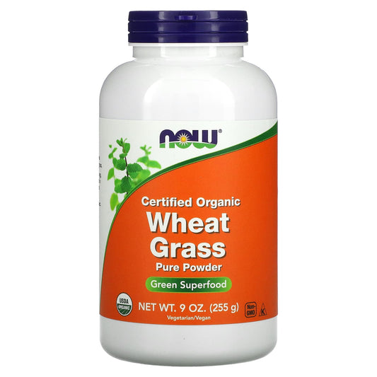 NOW Foods, Certified Organic Wheat Grass, Pure Powde (255g)