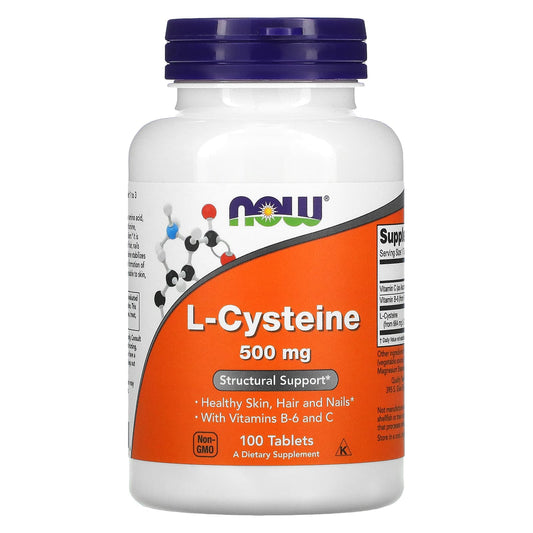 NOW Foods, L-Cysteine l cysteine , 500 Mg, 100 Tablets