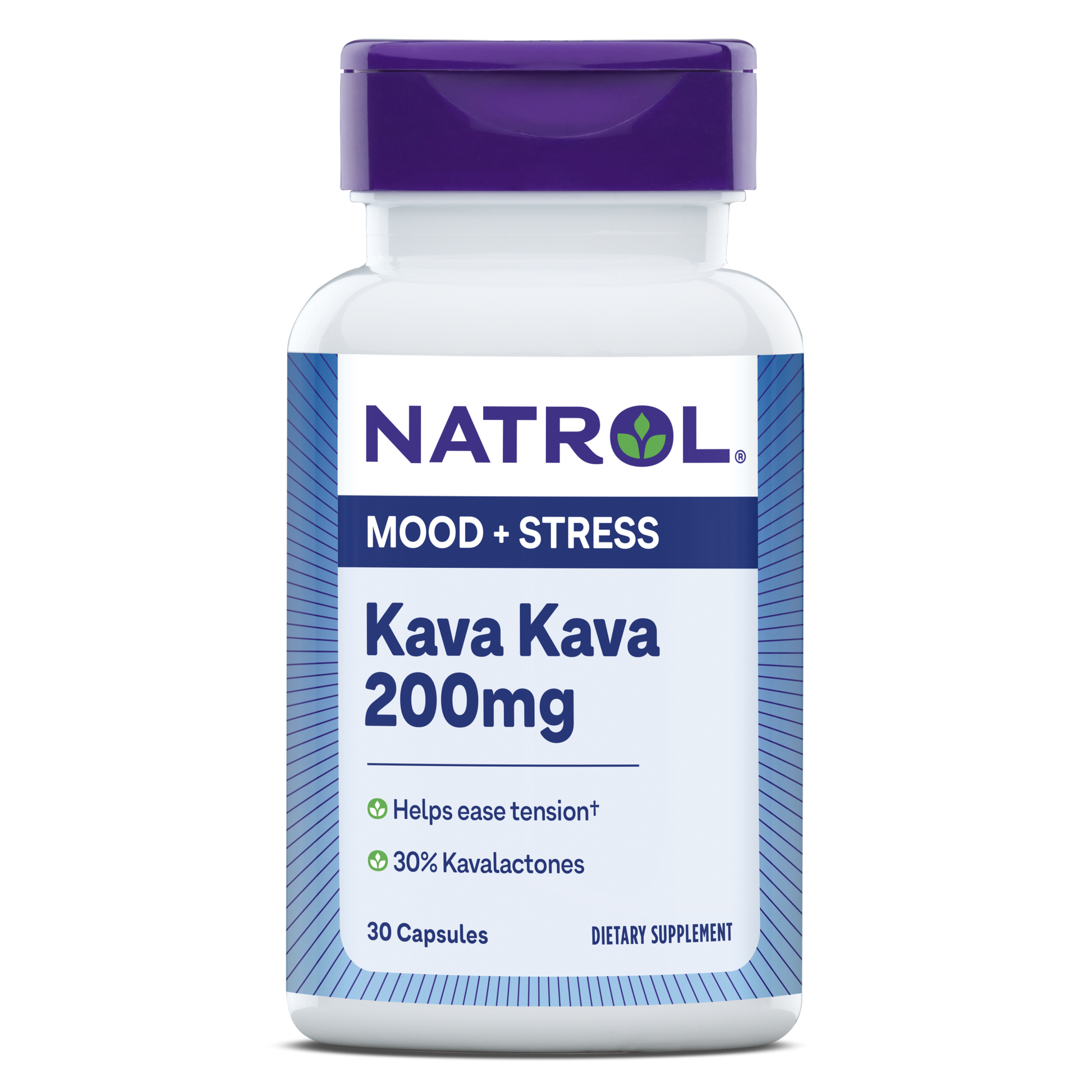 Natrol Kava Kava 200mg supplement bottle on a white background