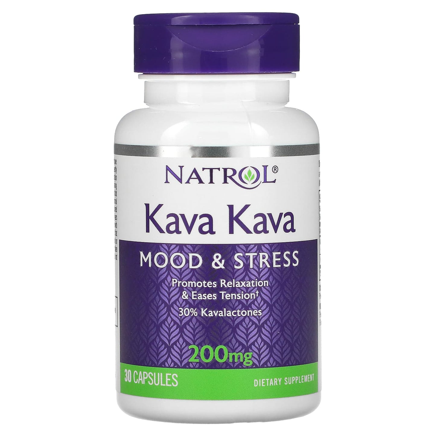 Natrol Kava Kava supplement bottle on a white background