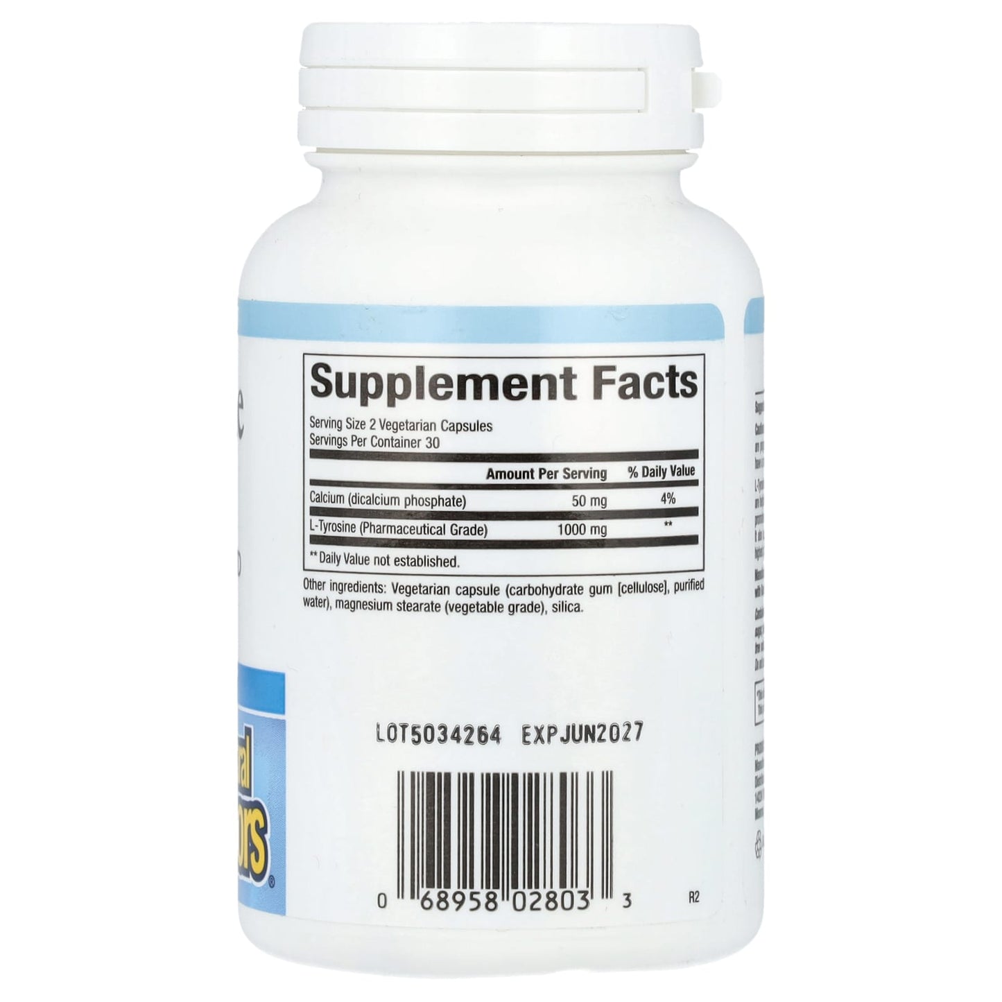 Supplement bottle with 'Supplement Facts' label on a white background