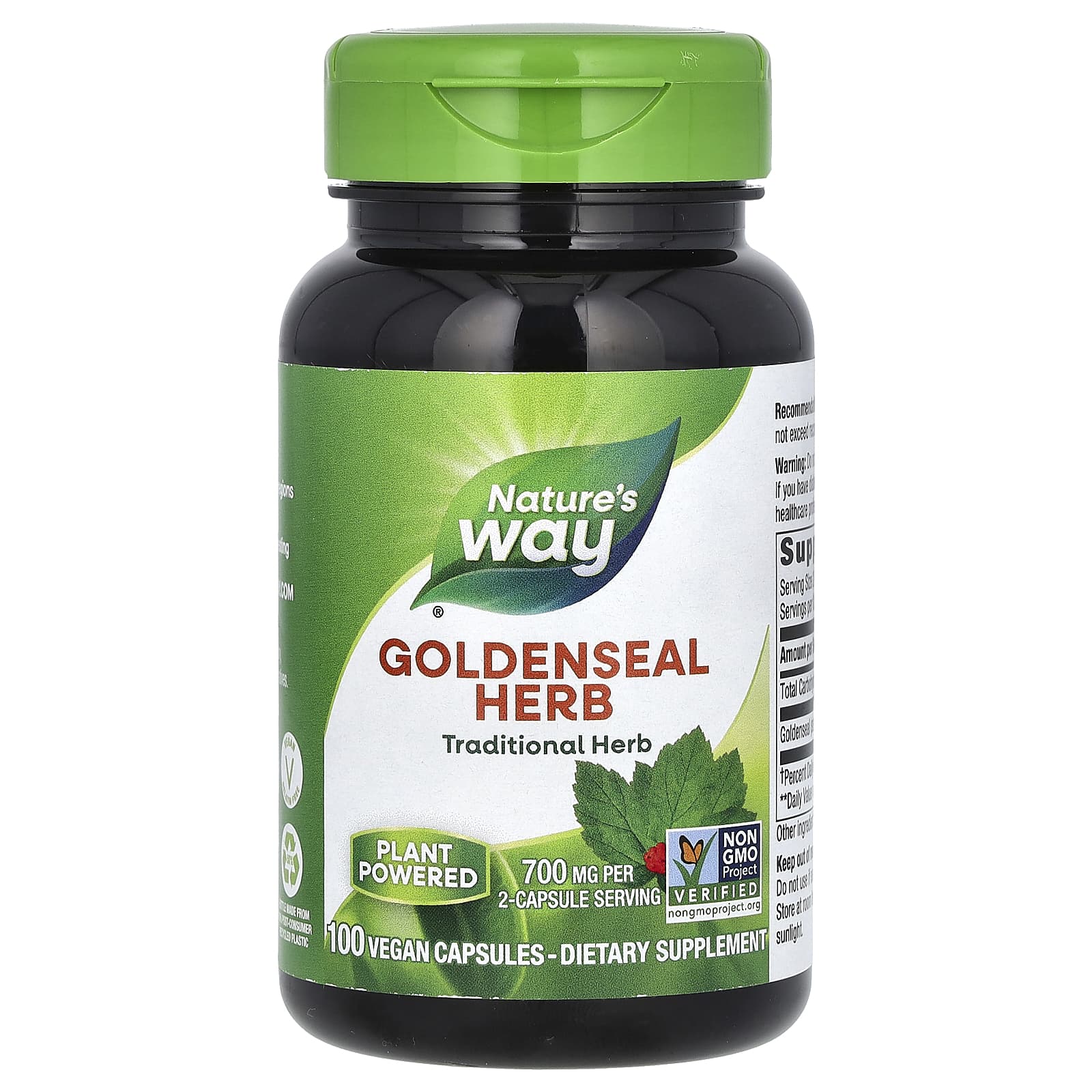 Nature's Way Goldenseal Herb supplement bottle on a white background
