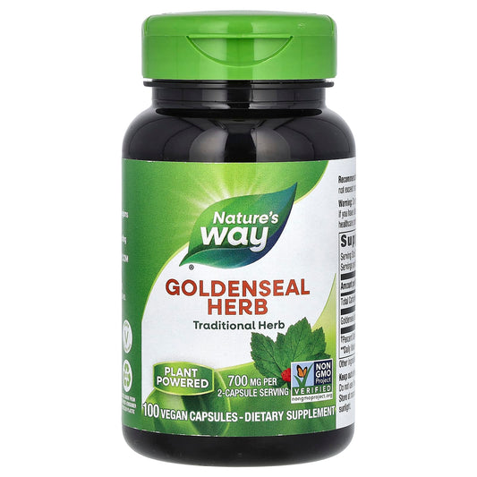 Nature's Way Goldenseal Herb supplement bottle on a white background
