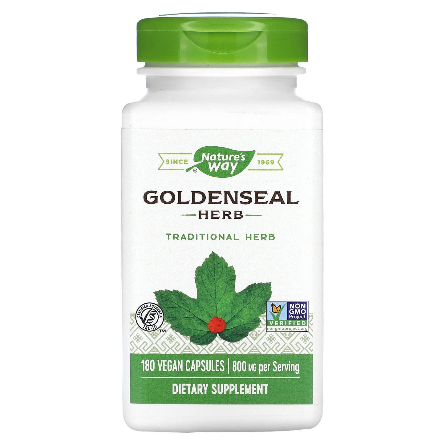 Nature's Way Goldenseal Herb supplement bottle on a white background