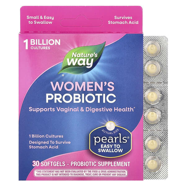 Nature's Way Women's Probiotic package with pink and blue design