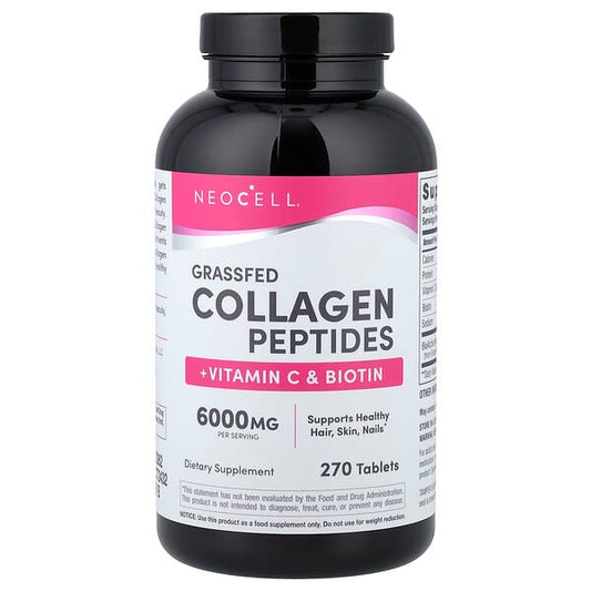 Neocell Peptides de collagène nourris à l'herbe avec Vitamine C et Biotine valeur améliorée 270s