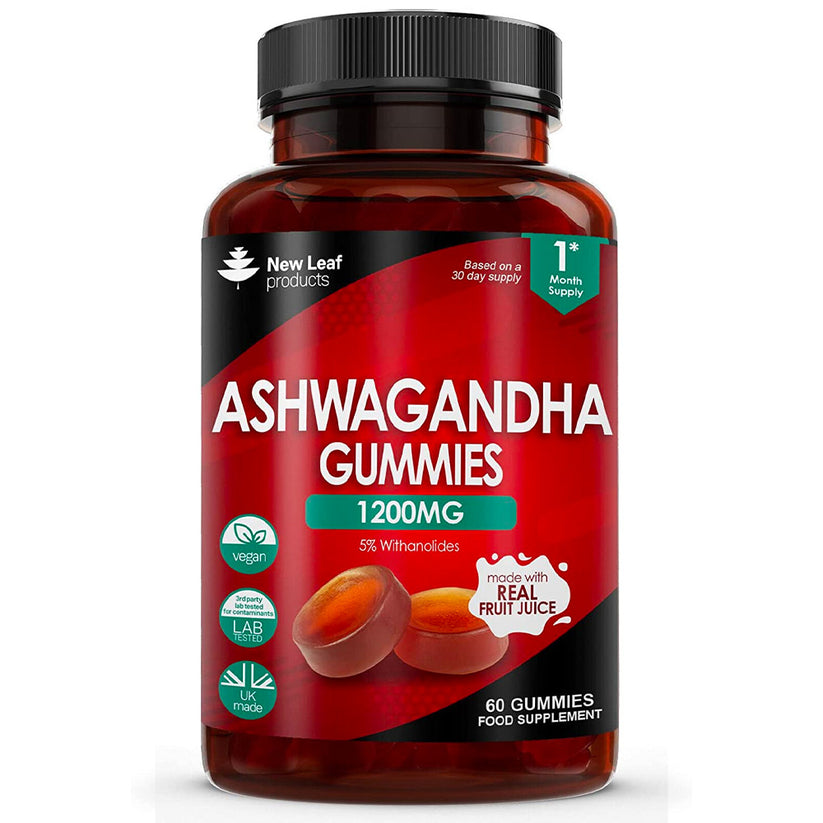 New Leaf Ashwagandha Gummies 1200mg – High Strength 30 Servings