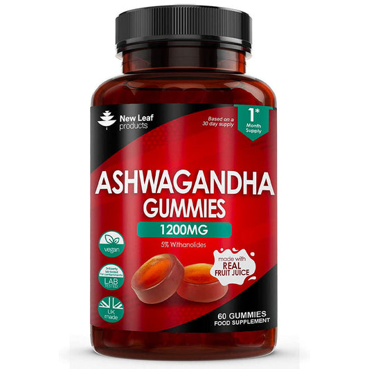 New Leaf Ashwagandha Gummies 1200mg – High Strength 30 Servings