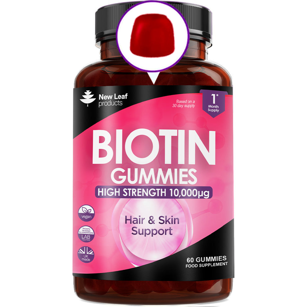 Gummies de biotine et vitamine B7 New Leaf
Pour 1 mois
