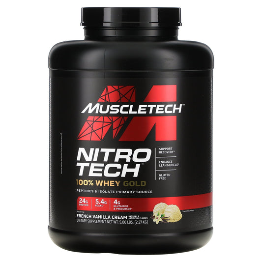Muscletech Nitro-Tech Whey Gold, Crème Vanille Française 5,5 Lb
