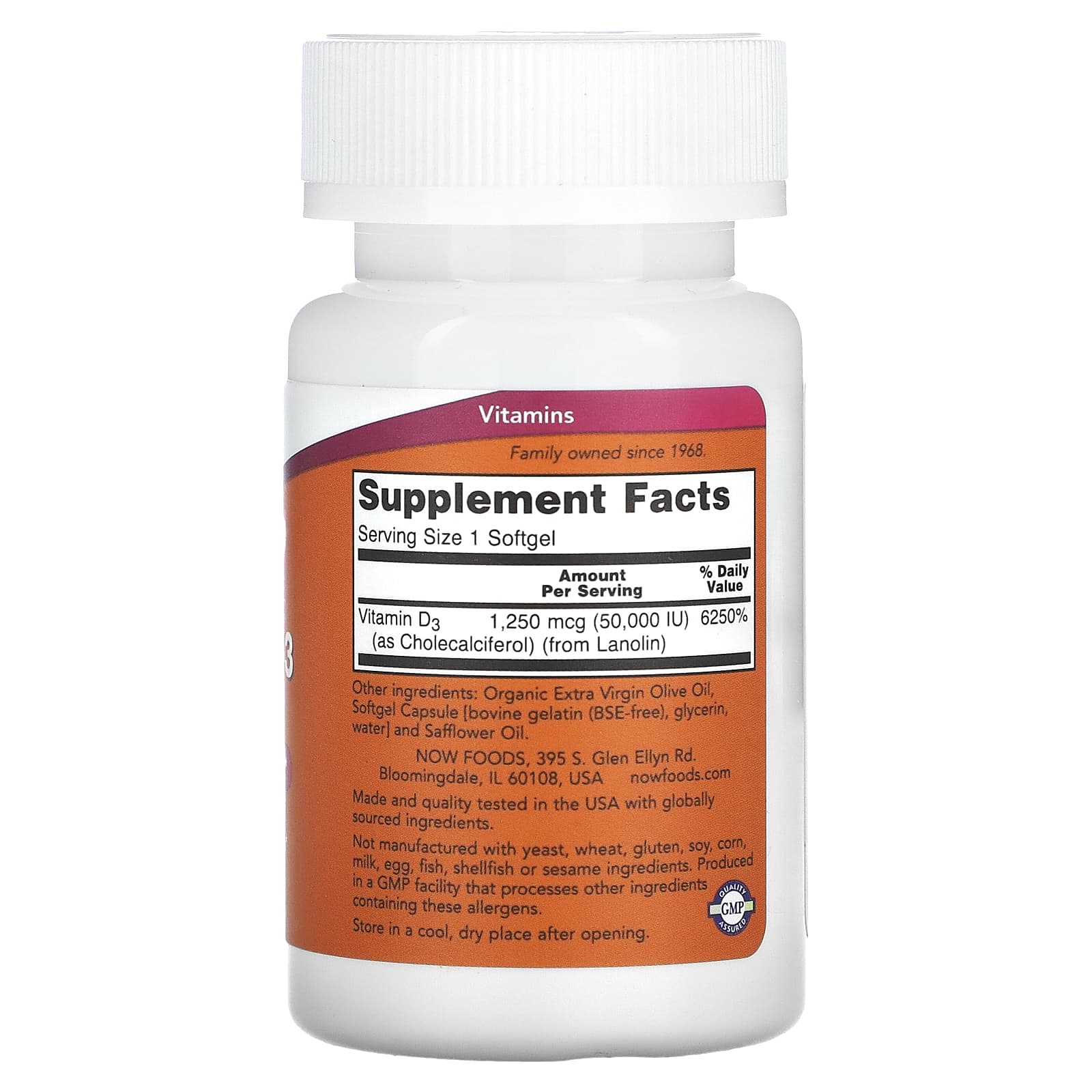 Supplement bottle with 'Supplement Facts' label on a white background