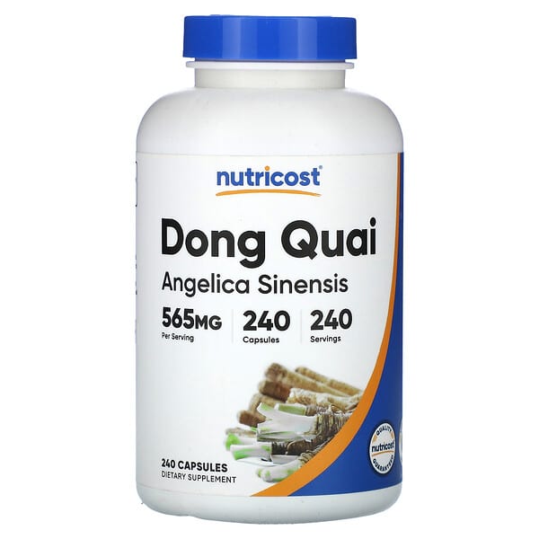 Nutricost Dong Quai supplement bottle on a white background