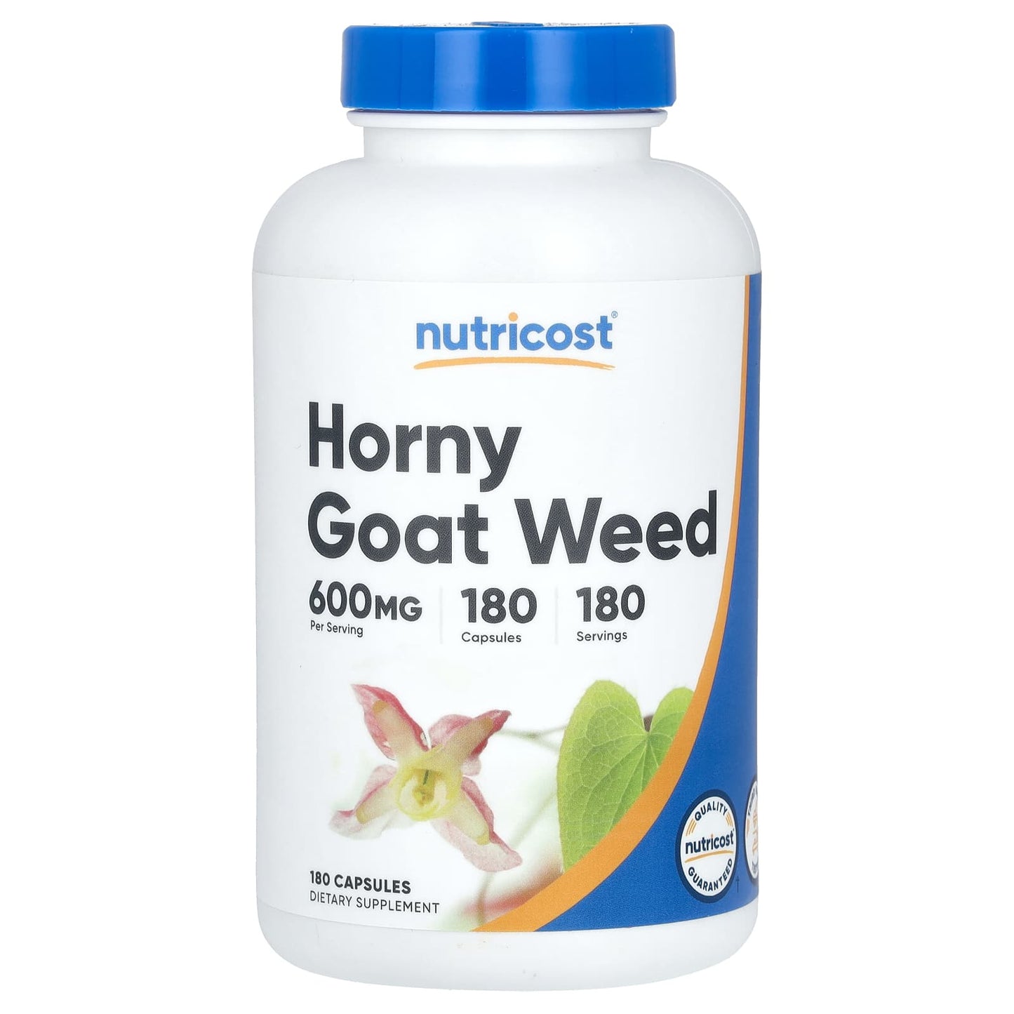 Nutricost Horny goat weed supplement bottle on a white background