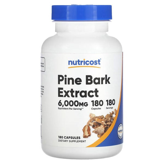 Nutricost Pine Bark Extract supplement bottle on a white background