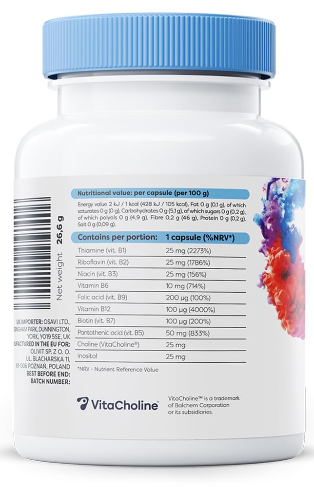 Osavi B Complex with Choline &amp; Inositol - 60 Vegan caps