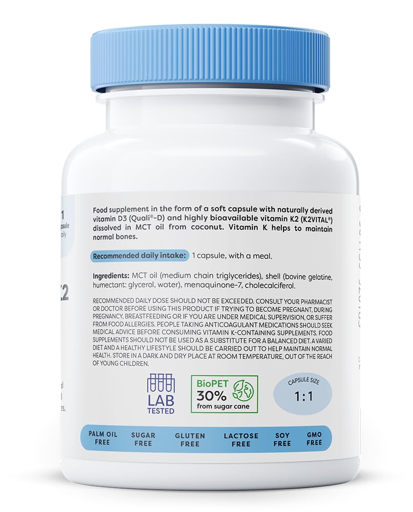 Osavi Vitamin D3 + K2 supplement bottle on a white background