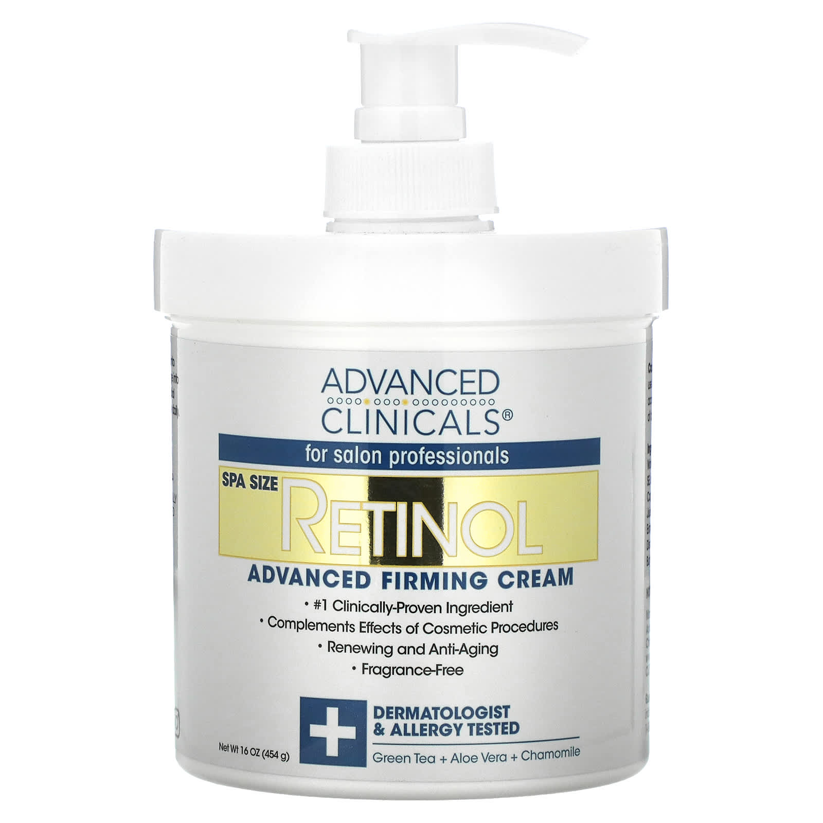 Advanced Clinicals Retinol Advanced Firming Cream bottle on a white background