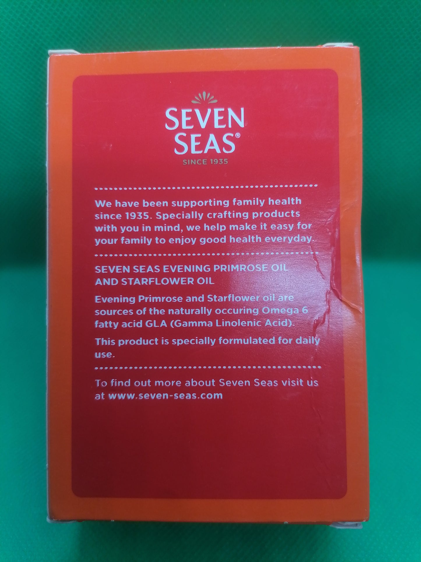Huile d'Onagre + Bourrache Seven Seas 1000mg, 30 Gélules