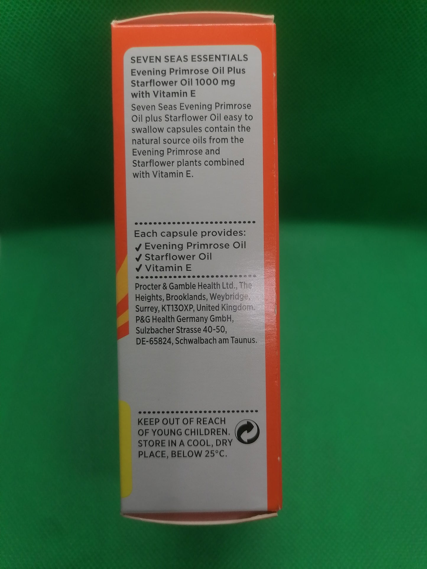 Huile d'Onagre + Bourrache Seven Seas 1000mg, 30 Gélules