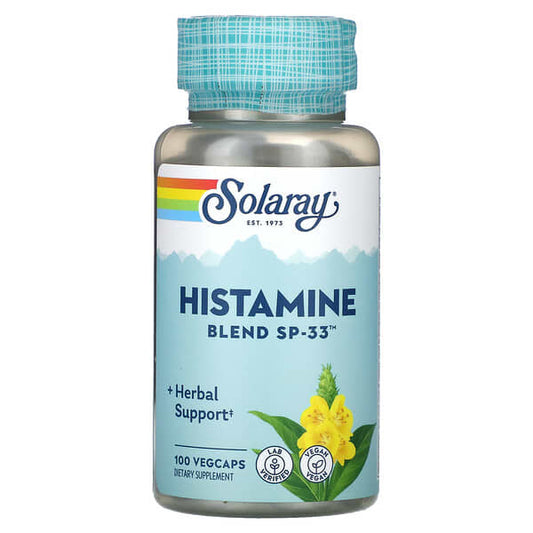 Solaray Histamine Blend SP-33 supplement bottle on a white background