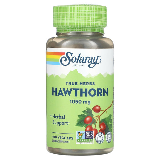 Solaray, True Herbs, Hawthorn, 1,050 Mg, 100 Vegcaps