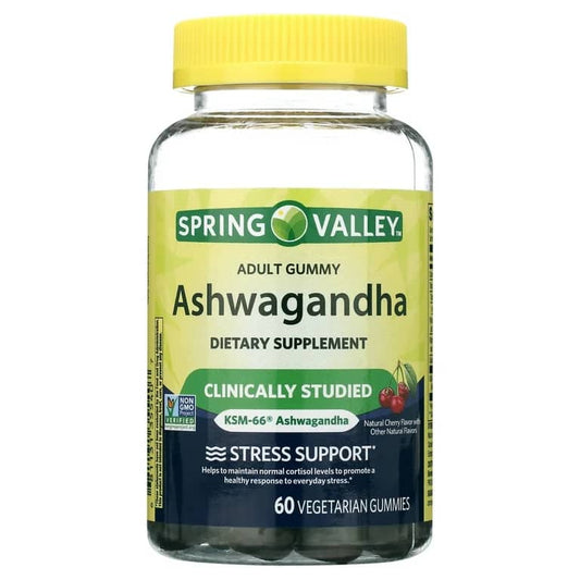 Spring Valley Non GMO KSM-66 Ashwagandha Veg Gummies 60s