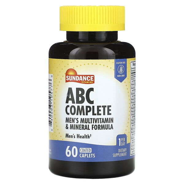 Bottle of Sundance ABC Complete Men's Multivitamin on a white background