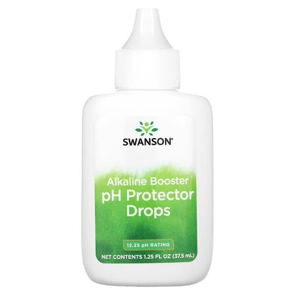 Swanson Alkaline Booster pH Protector Drops bottle on a white background