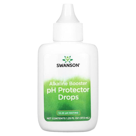 Swanson Alkaline Booster pH Protector Drops bottle on a white background