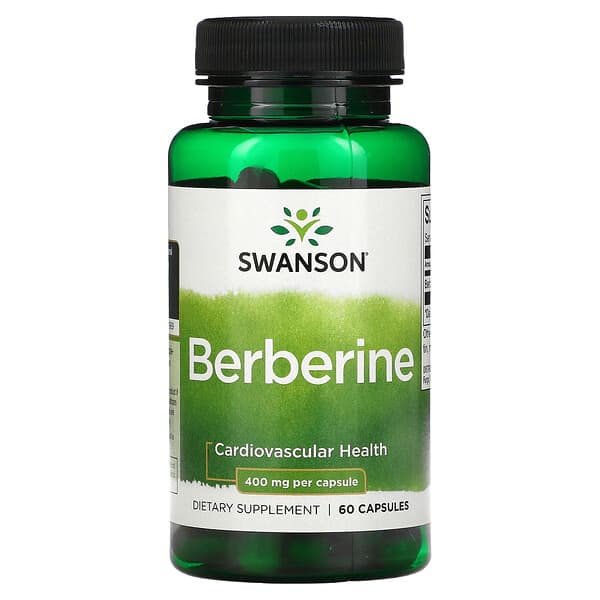 Swanson Berberine supplement bottle on a white background