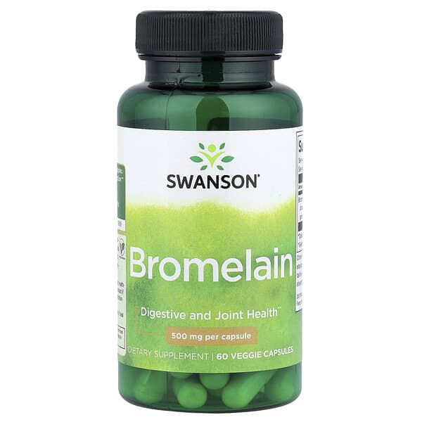 Swanson Bromélaïne Force Maximale 1200gdu 500mg 60 Gélules Végétales