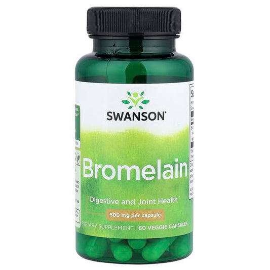Swanson Bromélaïne Force Maximale 1200gdu 500mg 60 Gélules Végétales