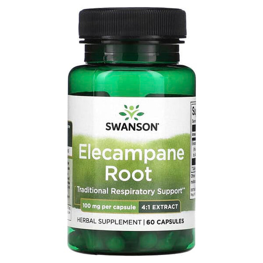 Swanson, Elecampane Root, 100 mg, 60 Capsules