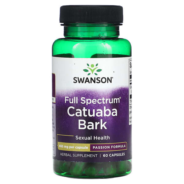 Swanson Full Spectrum Catuaba Bark supplement bottle on a white background
