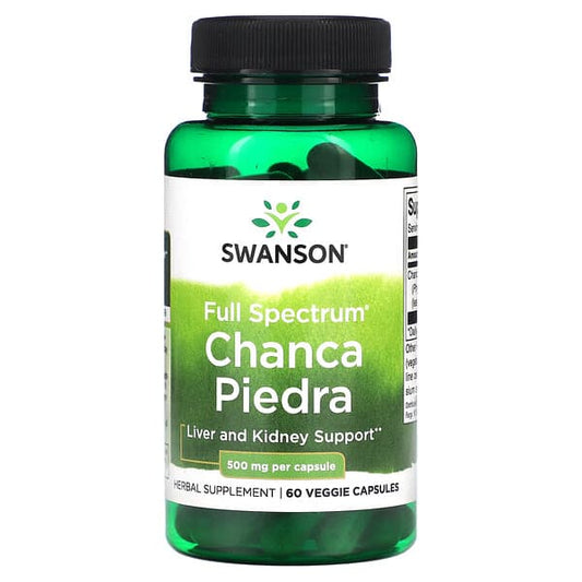 Swanson Full Spectrum Chanca Piedra supplement bottle on a white background