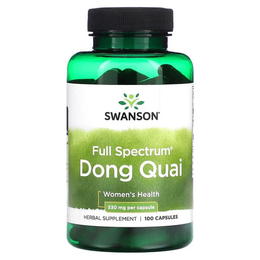 Swanson Full Spectrum Dong Quai supplement bottle on a white background