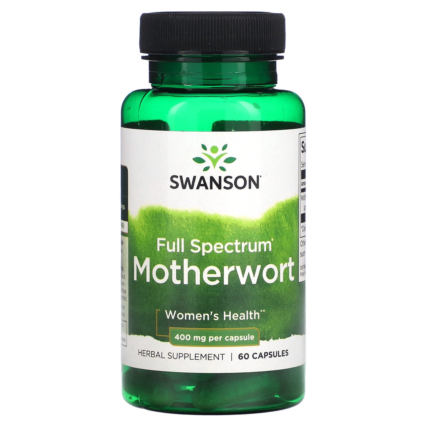 Swanson Full Spectrum Motherwort supplement bottle on a white background