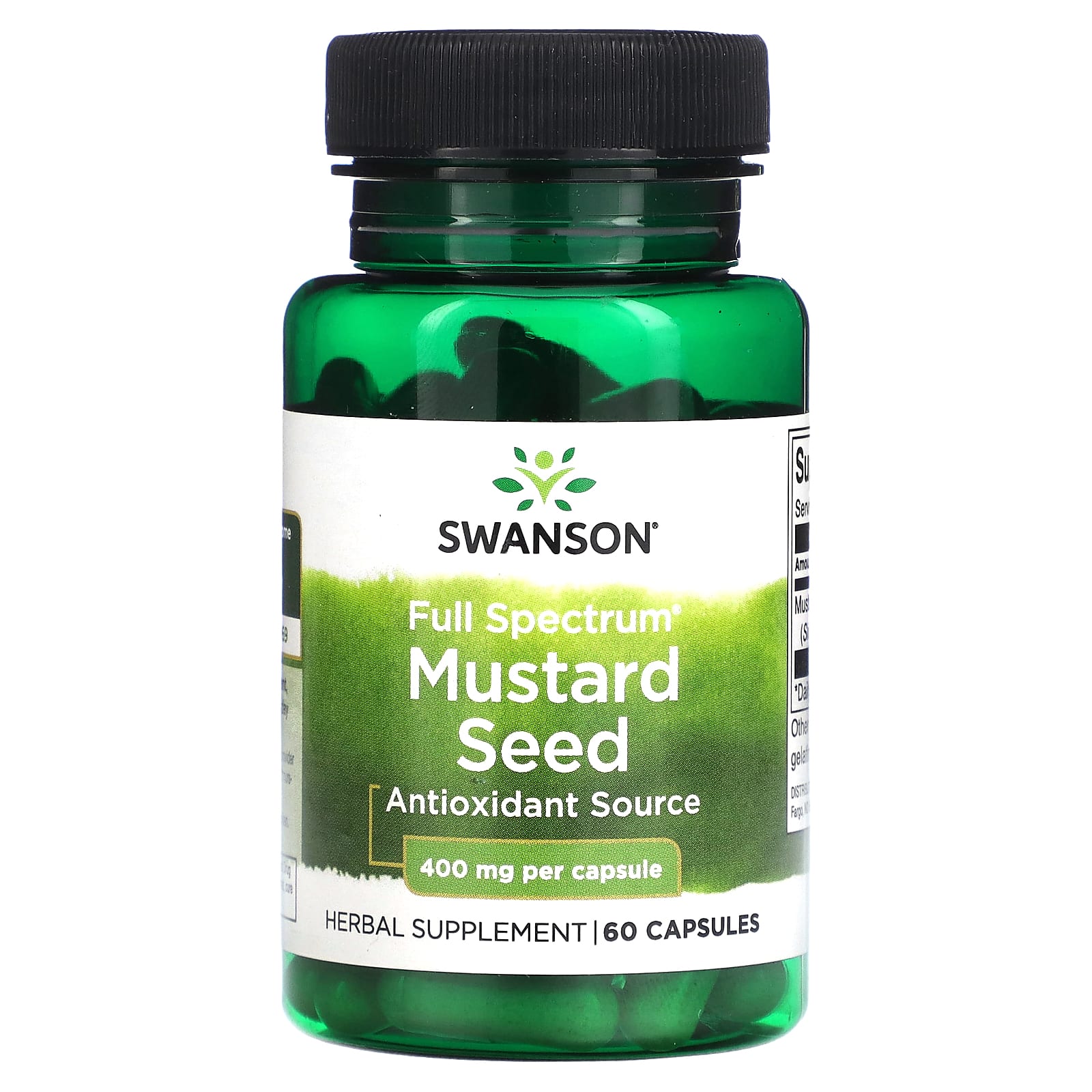Swanson Full Spectrum Mustard Seed supplement bottle on a white background